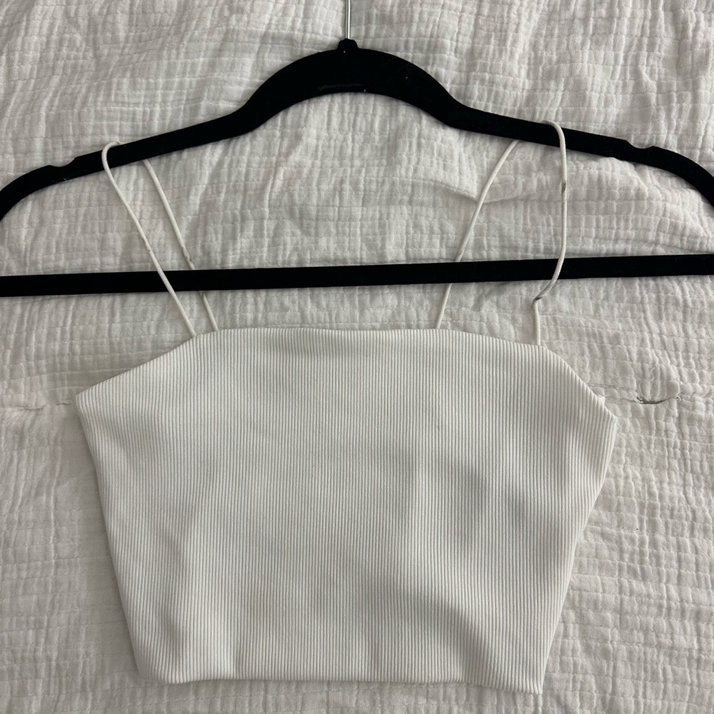 White cropped cami